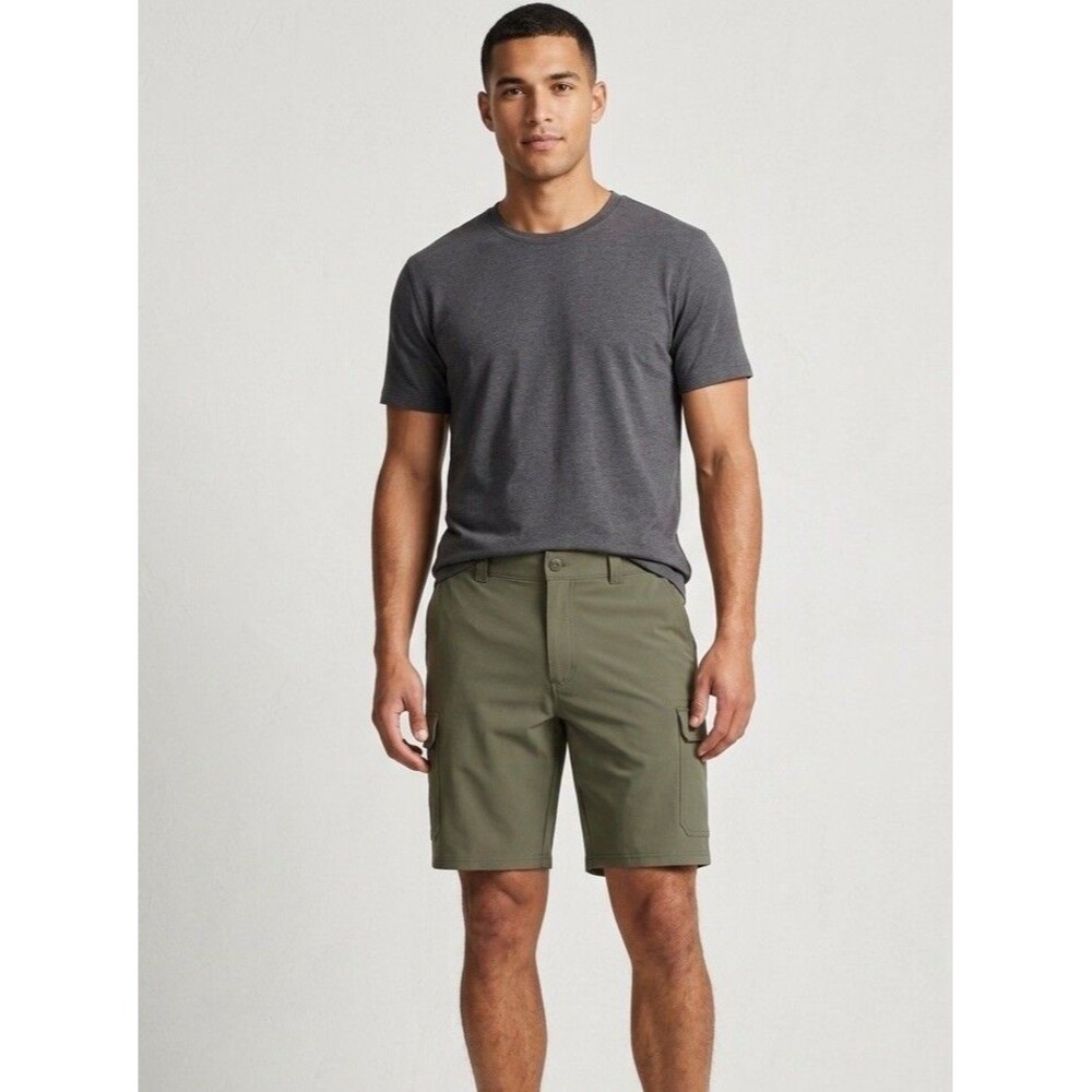 Orvis Men's Cargo Shorts Size 38 Green Hiking Travel Utility Tech Trail EUC